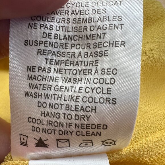 Cupcakes And Cashmere Yellow Floral Halter Top With Metallic Detail Size Small - Picture 11 of 11